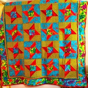 Beautiful handmade crib quilt or wall hanging